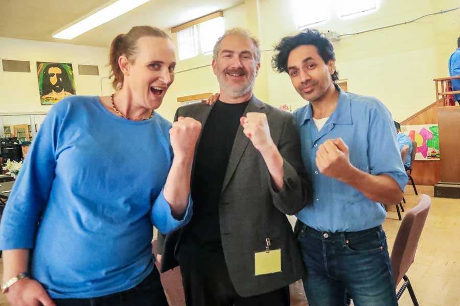 Angie Gordon (left), David Greenwald (center), and Anand Jon Alexander on the right