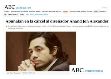 Apuñalan en la cárcel al diseñador apuñalan en la cárcel al diseñador anand jon alexander